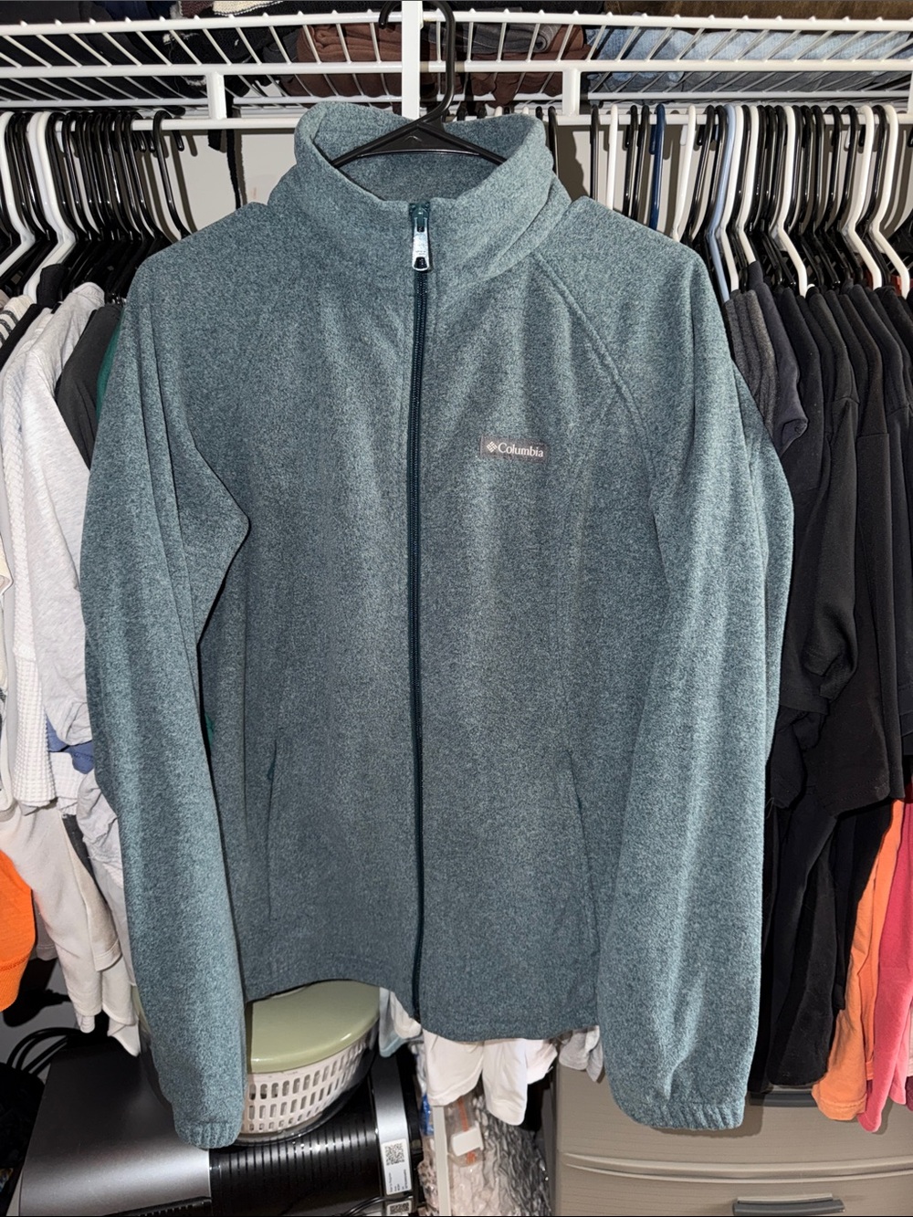 Columbia Women's Teal Heather Full-Zip Fleece Jacket